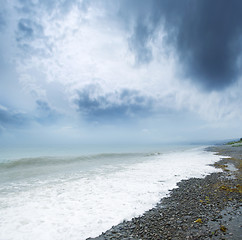 Image showing Storm on the sea