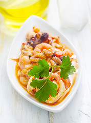 Image showing salad with seafood