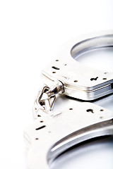 Image showing handcuffs closeup high key