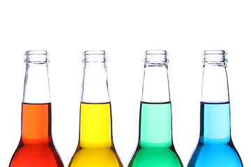 Image showing bottles colored isolated