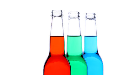 Image showing bottles red green blue isolated