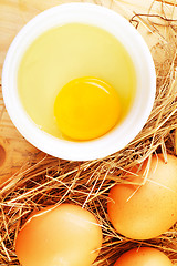 Image showing Raw eggs