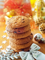 Image showing Cookies for christmas on the wooden board