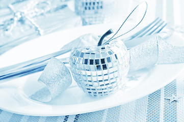 Image showing place setting for christmas with star