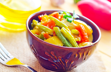 Image showing Fresh vegetable stew in the bowl