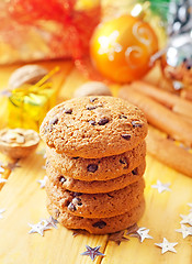 Image showing cookies and christmas decoration