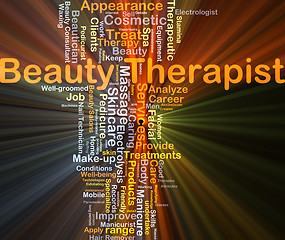 Image showing Beauty therapist background concept glowing