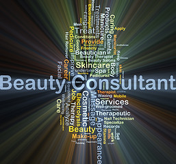 Image showing Beauty consultant background concept glowing