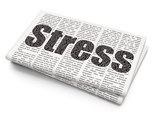 Image showing Medicine concept: Stress on Newspaper background