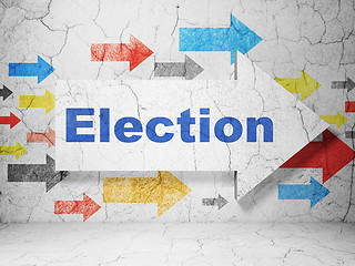 Image showing Political concept: arrow with Election on grunge wall background