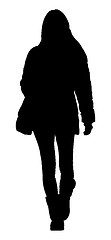 Image showing walking lady