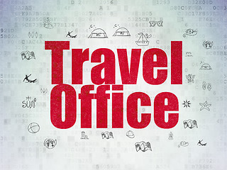 Image showing Travel concept: Travel Office on Digital Paper background