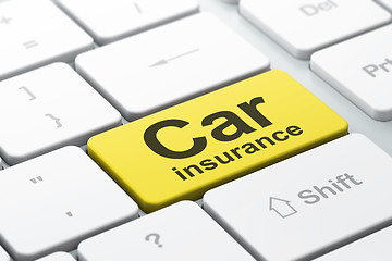 Image showing Insurance concept: Car Insurance on computer keyboard background