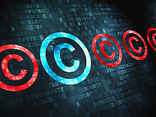 Image showing Law concept: Copyright on digital background