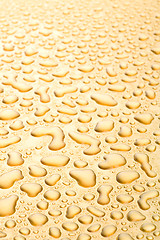 Image showing water drops background golden