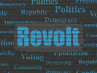 Image showing Politics concept: Revolt on wall background