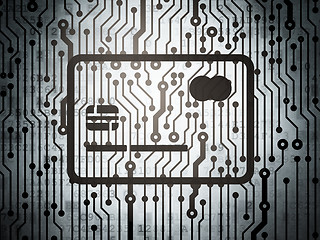 Image showing Business concept: circuit board with Credit Card