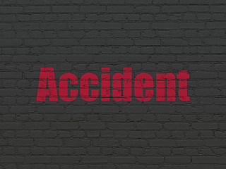 Image showing Insurance concept: Accident on wall background