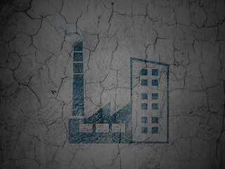 Image showing Finance concept: Industry Building on grunge wall background