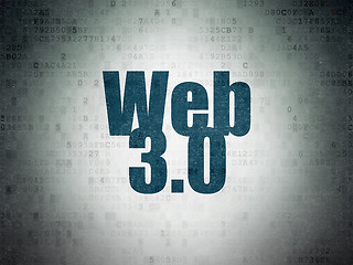 Image showing Web design concept: Web 3.0 on Digital Paper background