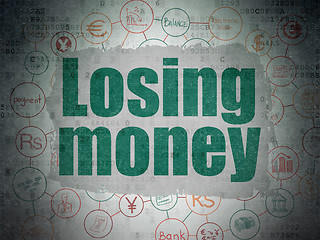 Image showing Money concept: Losing Money on Digital Paper background
