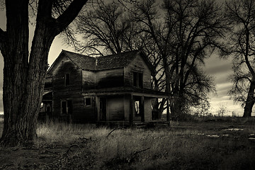 Image showing haunted house monochrome