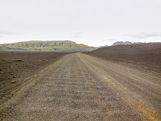 Image showing gravel road in Iceland