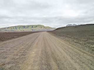 Image showing gravel road in Iceland