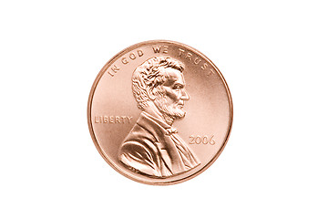 Image showing penny isolated closeup