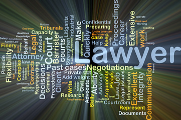 Image showing Lawyer background concept glowing