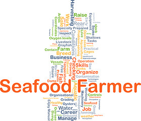 Image showing Seafood farmer background concept