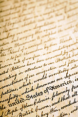 Image showing Declaration of Independence background