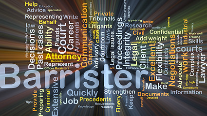Image showing Barrister background concept glowing