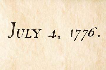 Image showing fourth of july 1776