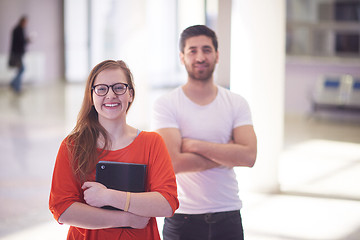 Image showing students couple standing together