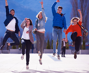 Image showing happy students group