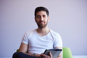 Image showing student working on tablet