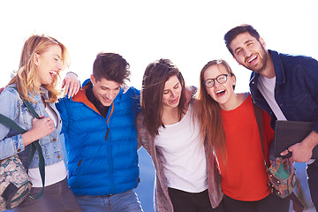 Image showing happy students group