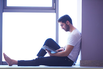 Image showing student working on tablet