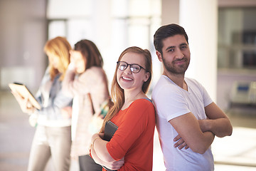 Image showing students couple standing together