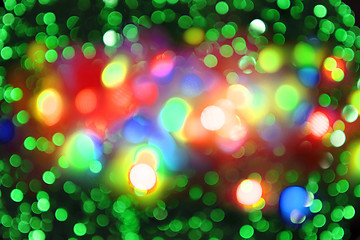 Image showing christmas color lights as holiday background