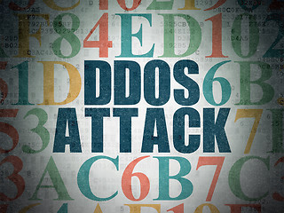 Image showing Privacy concept: DDOS Attack on Digital Paper background