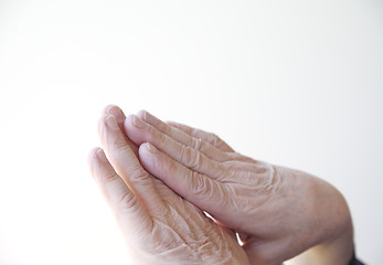 Image showing Hands of older man	
