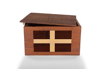 Image showing Wooden crate isolated on a white background