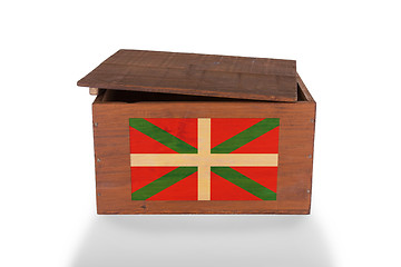 Image showing Wooden crate isolated on a white background