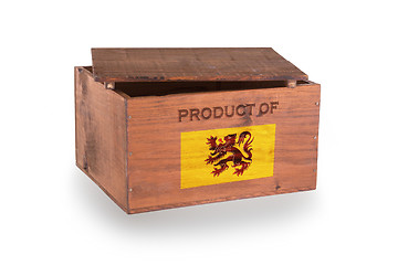 Image showing Wooden crate isolated on a white background