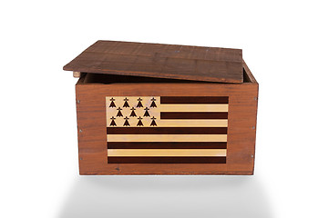 Image showing Wooden crate isolated on a white background