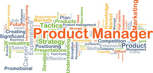 Image showing Product manager background concept