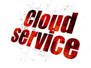 Image showing Cloud computing concept: Cloud Service on Digital background
