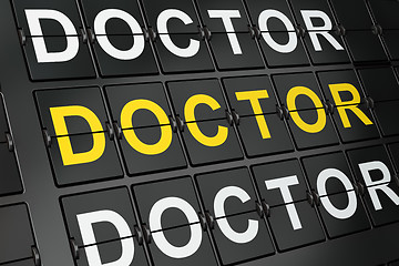 Image showing Health concept: Doctor on airport board background